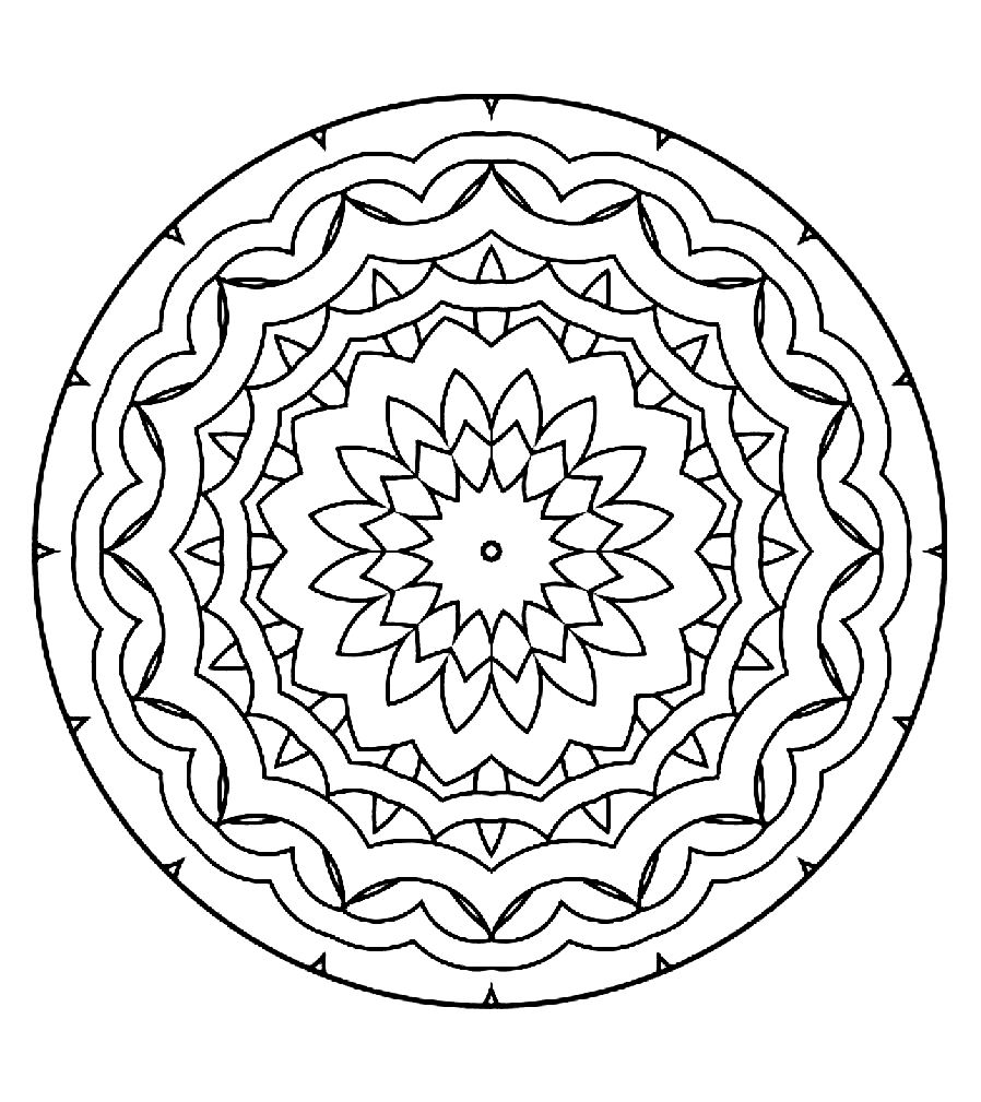 Simple Mandalas : Mandala to color free to print - 5